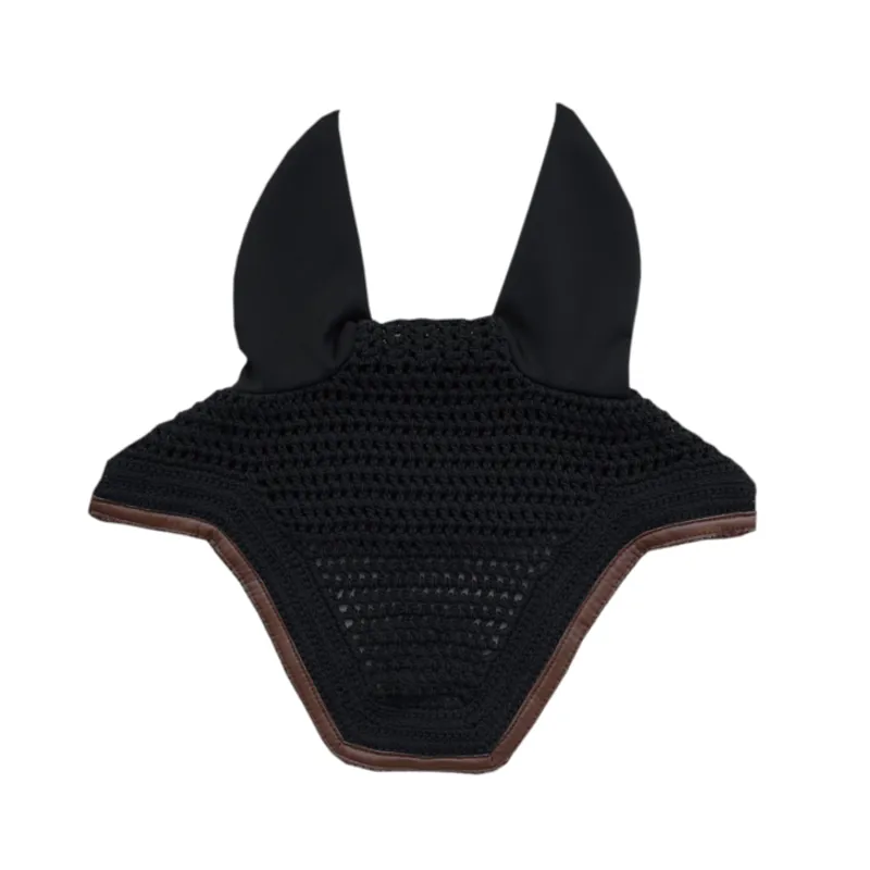 Kentucky Horsewear Wellington Leather Fly Veil Black